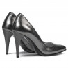 Eleganckie buty damskie 1246 srebrne perłowe