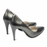 Eleganckie buty damskie 1246 szary metaliczny