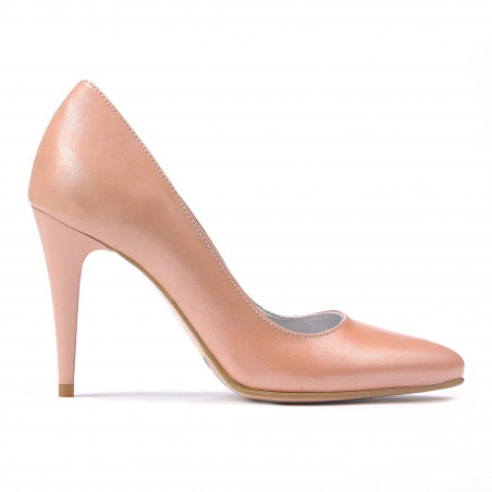 Eleganckie buty damskie 1246 perłowy puder