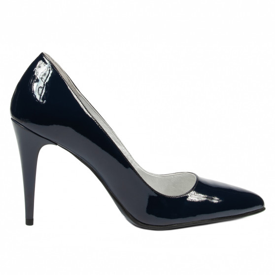 Eleganckie buty damskie 1246 lakierowane indygo