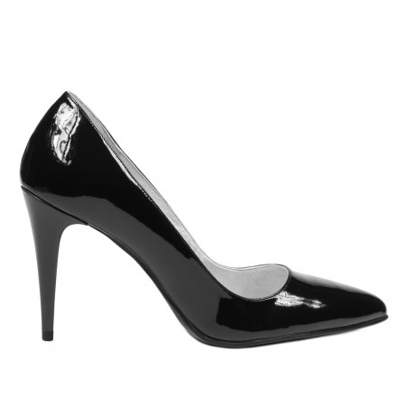 Eleganckie buty damskie 1246 czarny lakier