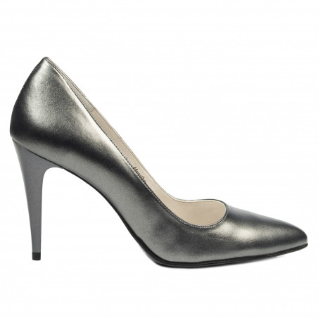 Eleganckie buty damskie 1246 szary metaliczny