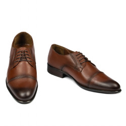 Eleganckie buty męskie 838 a brązowy