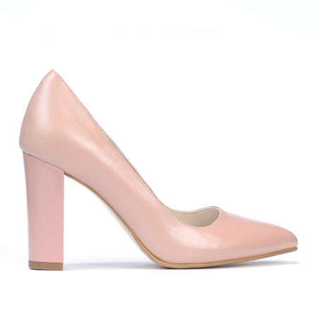 Eleganckie damskie buty 1261 perłowy róż