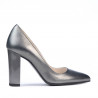 Eleganckie damskie buty 1261 szary metaliczny