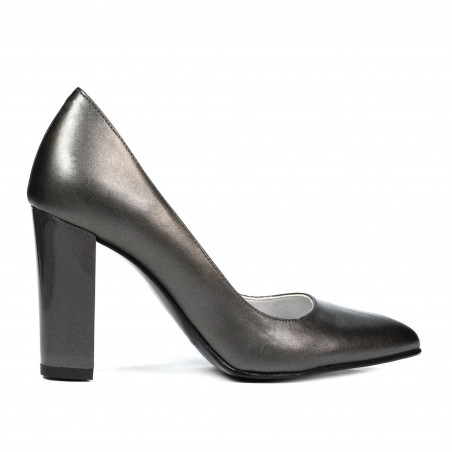 Eleganckie buty damskie 1261 szaro-perłowe