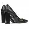 Damskie eleganckie buty 1275 czarny satynowy