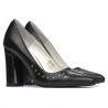 Damskie eleganckie buty 1275 czarny satynowy