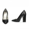 Damskie eleganckie buty 1275 czarny satynowy