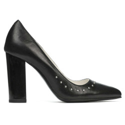 Damskie eleganckie buty 1275 czarny satynowy
