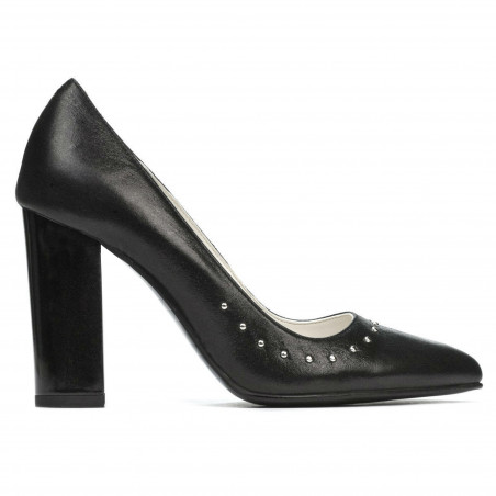 Damskie eleganckie buty 1275 czarny satynowy