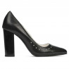 Damskie eleganckie buty 1275 czarny satynowy