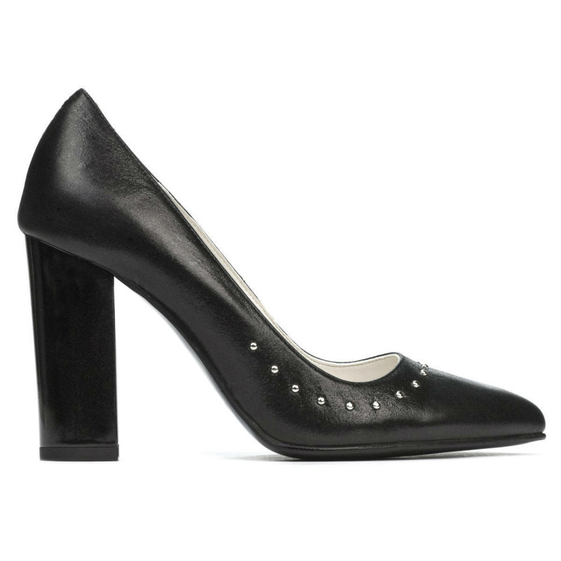 Damskie eleganckie buty 1275 czarny satynowy