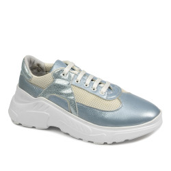 Damskie buty sportowe 6015 perłowo-niebieskie kombinowane