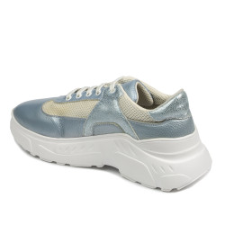 Damskie buty sportowe 6015 perłowo-niebieskie kombinowane