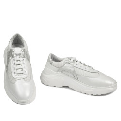 Buty sportowe damskie 6015 w kolorze białej perły połączonej