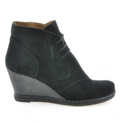 Buty damskie 3230-1 czarny zamsz