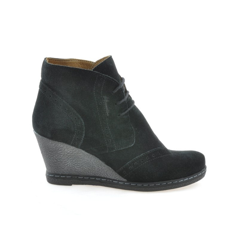 Buty damskie 3230-1 czarny zamsz
