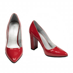 Eleganckie buty damskie 1261 lakier czerwony
