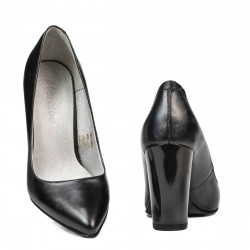 Eleganckie damskie buty 1261 antracyt perłowy