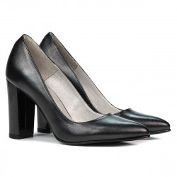 Eleganckie damskie buty 1261 antracyt perłowy