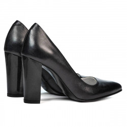 Eleganckie damskie buty 1261 antracyt perłowy