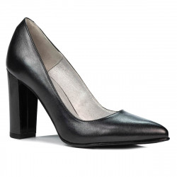Eleganckie damskie buty 1261 antracyt perłowy