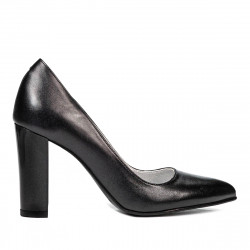 Eleganckie damskie buty 1261 antracyt perłowy