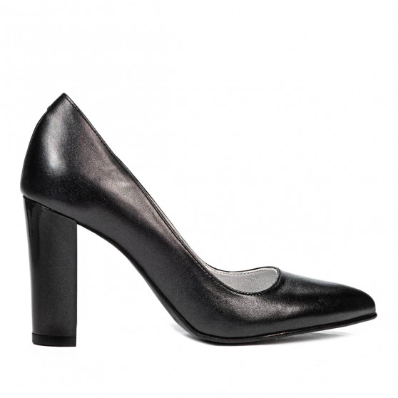 Eleganckie damskie buty 1261 antracyt perłowy