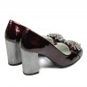 Eleganckie buty damskie 1272 lakier bordo