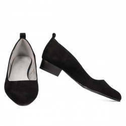 Eleganckie/casual buty damskie 1285 czarne antylopa