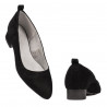 Eleganckie/casual buty damskie 1285 czarne antylopa