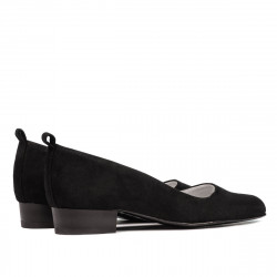 Eleganckie/casual buty damskie 1285 czarne antylopa