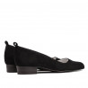 Eleganckie/casual buty damskie 1285 czarne antylopa