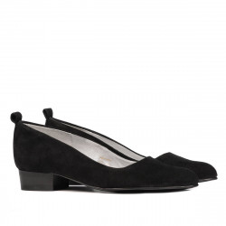 Eleganckie/casual buty damskie 1285 czarne antylopa