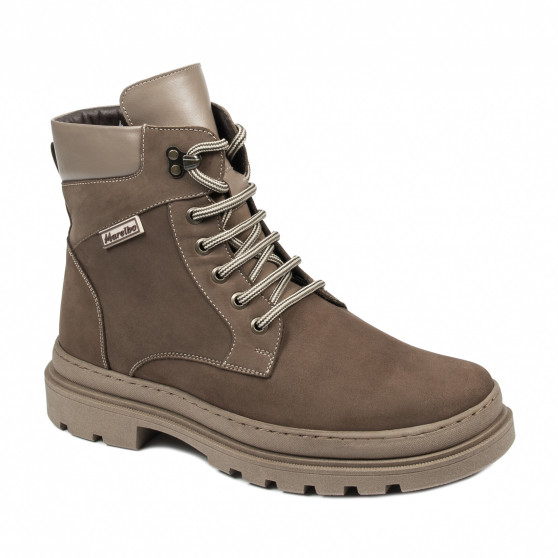 Męskie buty 4144 brązowe bufo kombinowane
