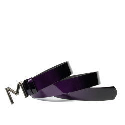 Pasek damski 17-2m lakier fiolet+czarny