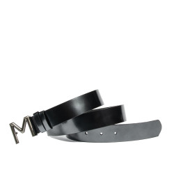 Pasek damski 17-1m lakier antracytowy
