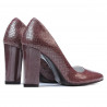 Eleganckie pantofle damskie 1261 pyton bordo
