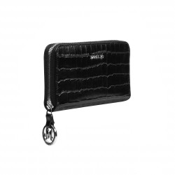 Damski portfel 204g 01 croco czarny