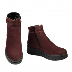 Damskie botki 3342 bufo bordo