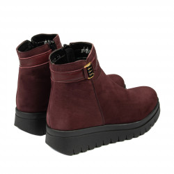 Damskie botki 3342 bufo bordo