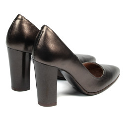 Damskie eleganckie buty 1261 brąz perłowy