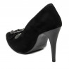 Eleganckie damskie buty 1279 czarne zamszowe