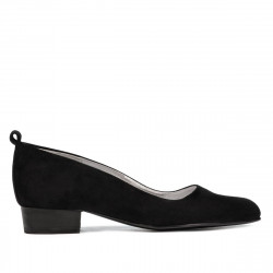 Eleganckie/casual buty damskie 1285 czarne antylopa