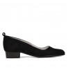 Eleganckie/casual buty damskie 1285 czarne antylopa