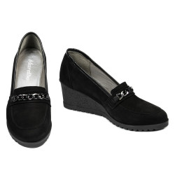 Damskie buty casual 6011 bawełniane czarne