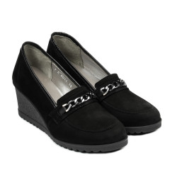 Damskie buty casual 6011 bawełniane czarne