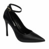 Eleganckie buty damskie 1311 czarny satynowy