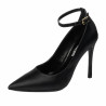 Eleganckie buty damskie 1311 czarny satynowy